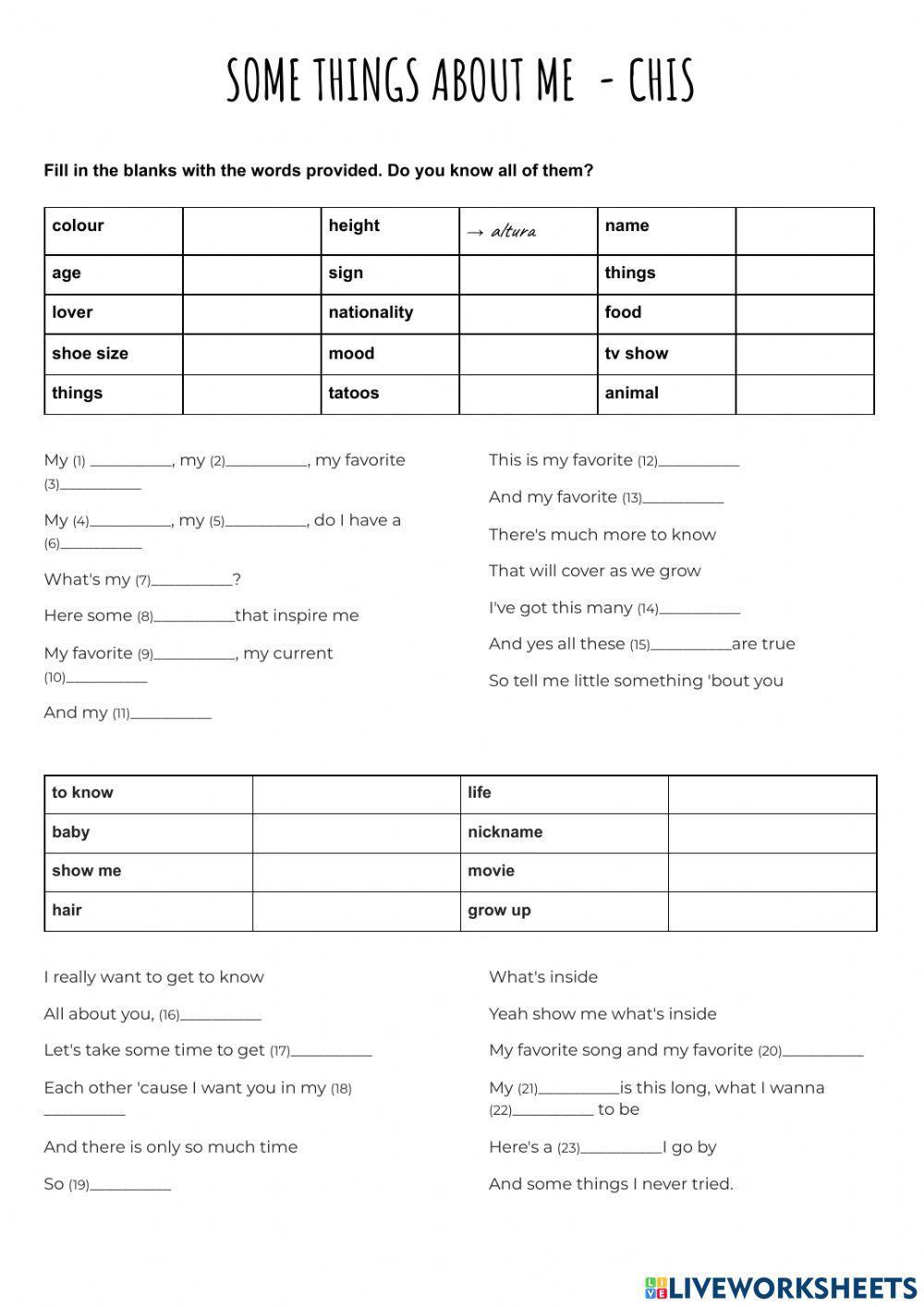 CHIS - Some things about me