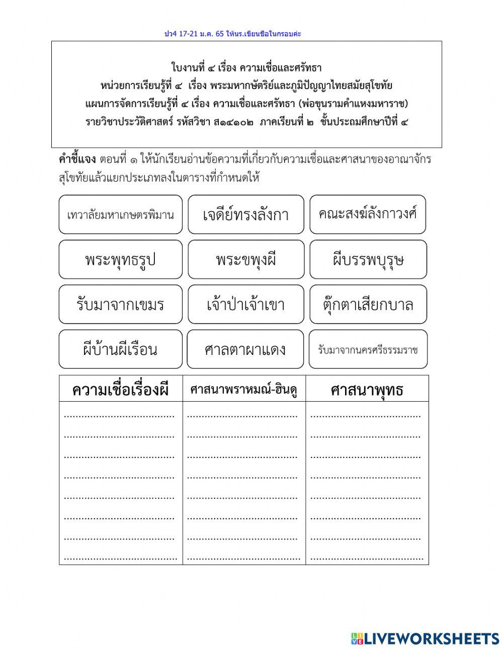 ความเชื่อและความศรัทธา