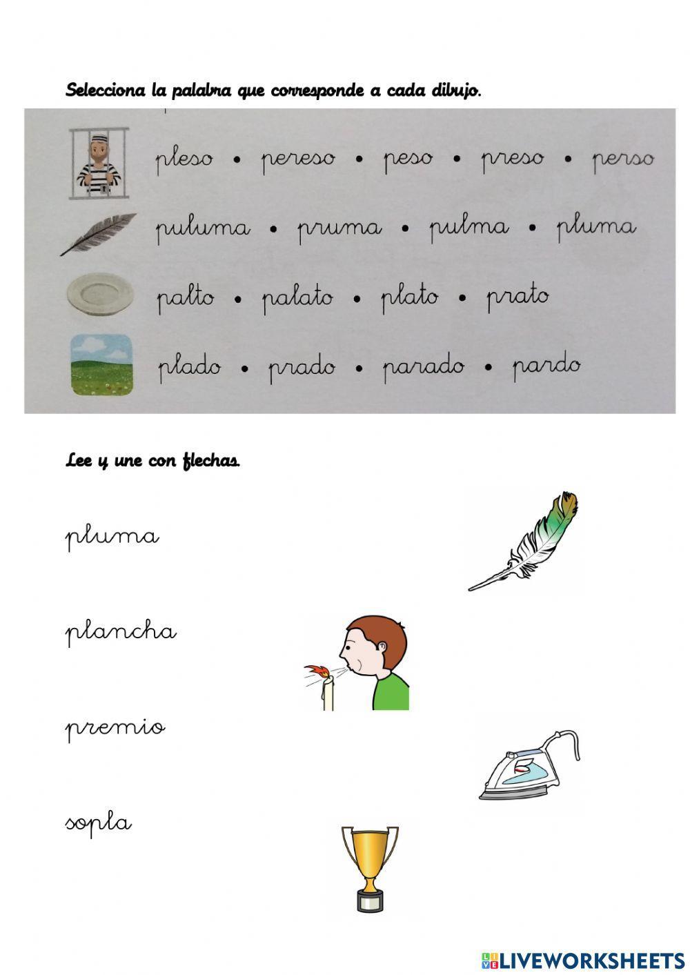 Palabras con trabadas