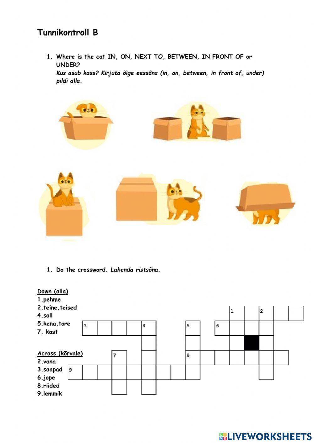 Eessõnad ja ILE 1 unit 6 sõnavara