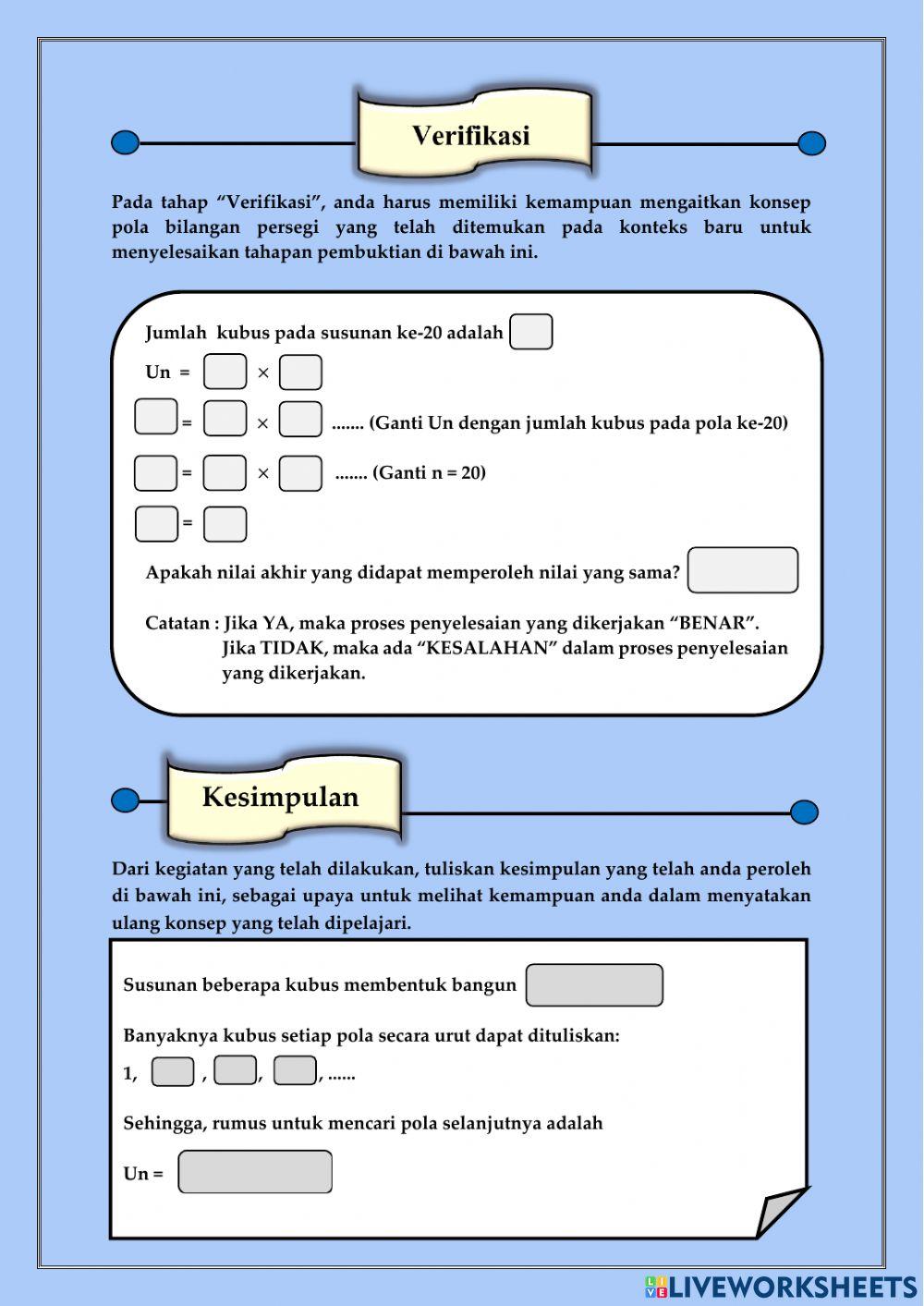 Pola Bilangan Persegi