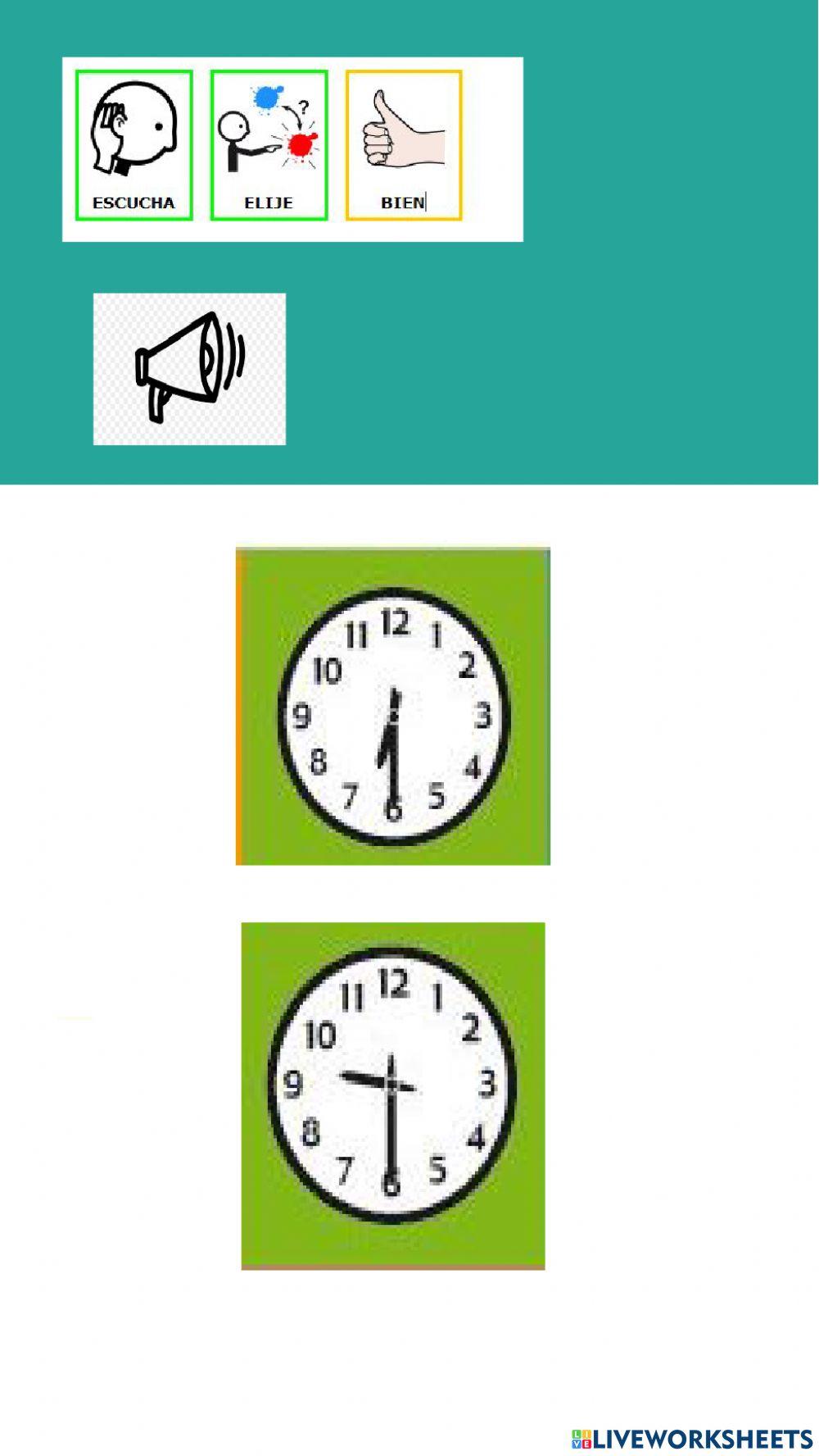 Horas en punto e y media