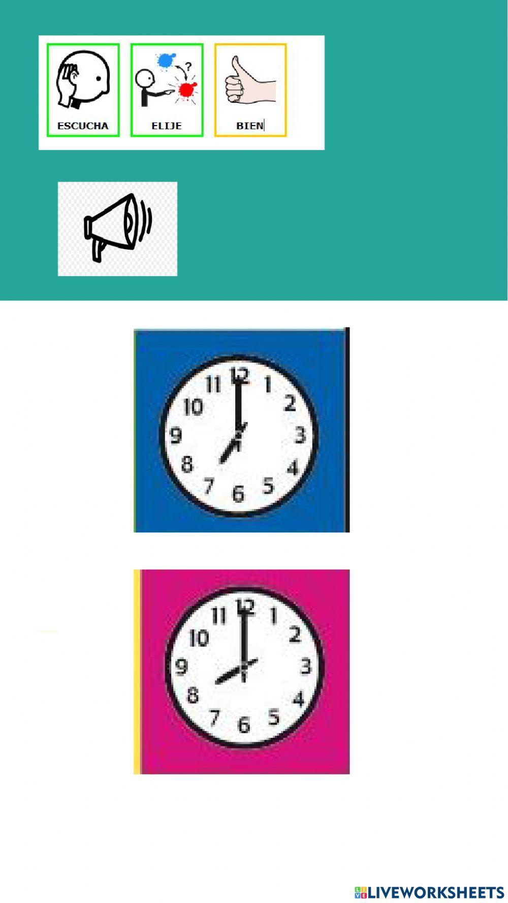 Horas en punto e y media