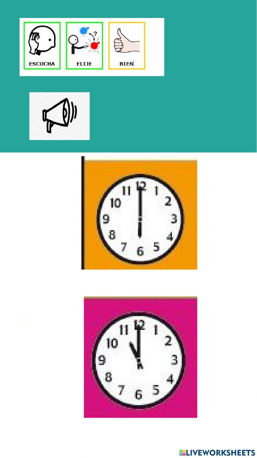 Horas en punto e y media