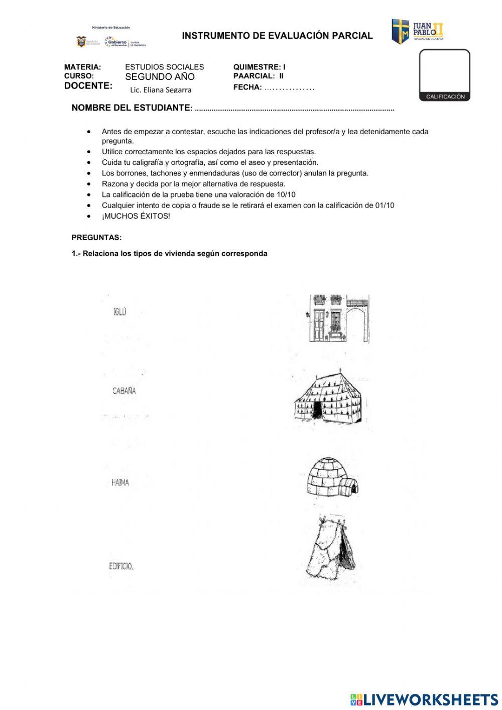 Evaluación de Estudios Sociales