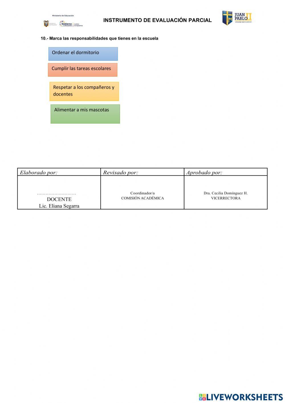 Evaluación de Estudios Sociales