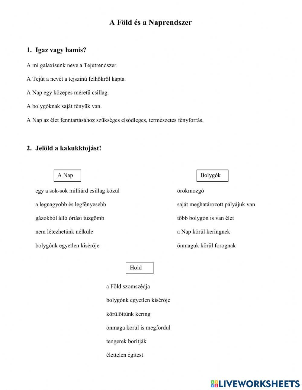 A Föld és a Naprendszer