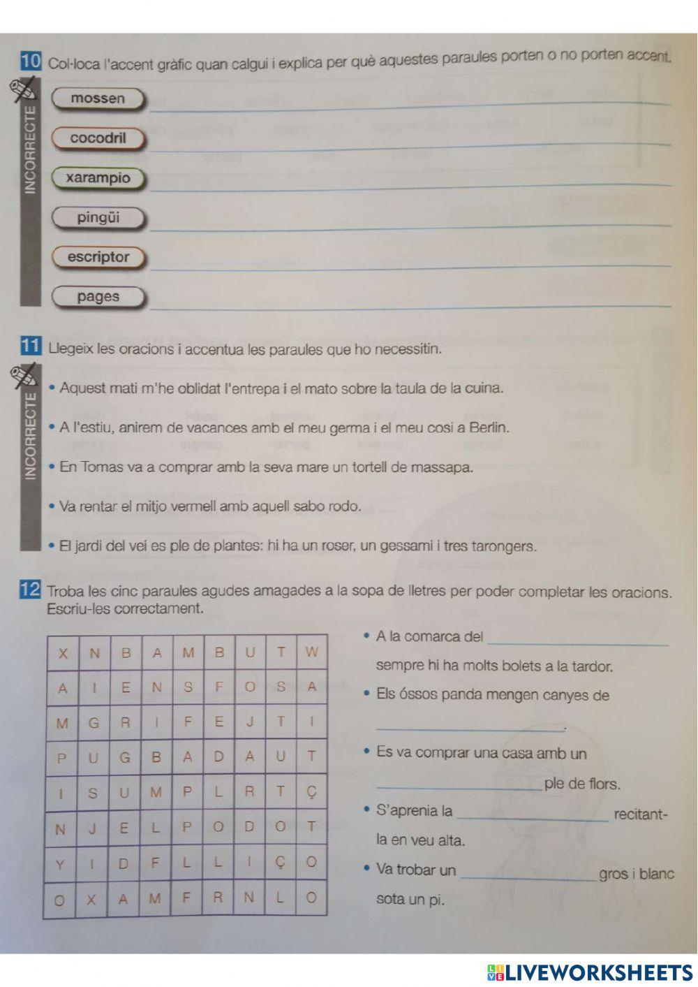 L'accent en les paraules agudes