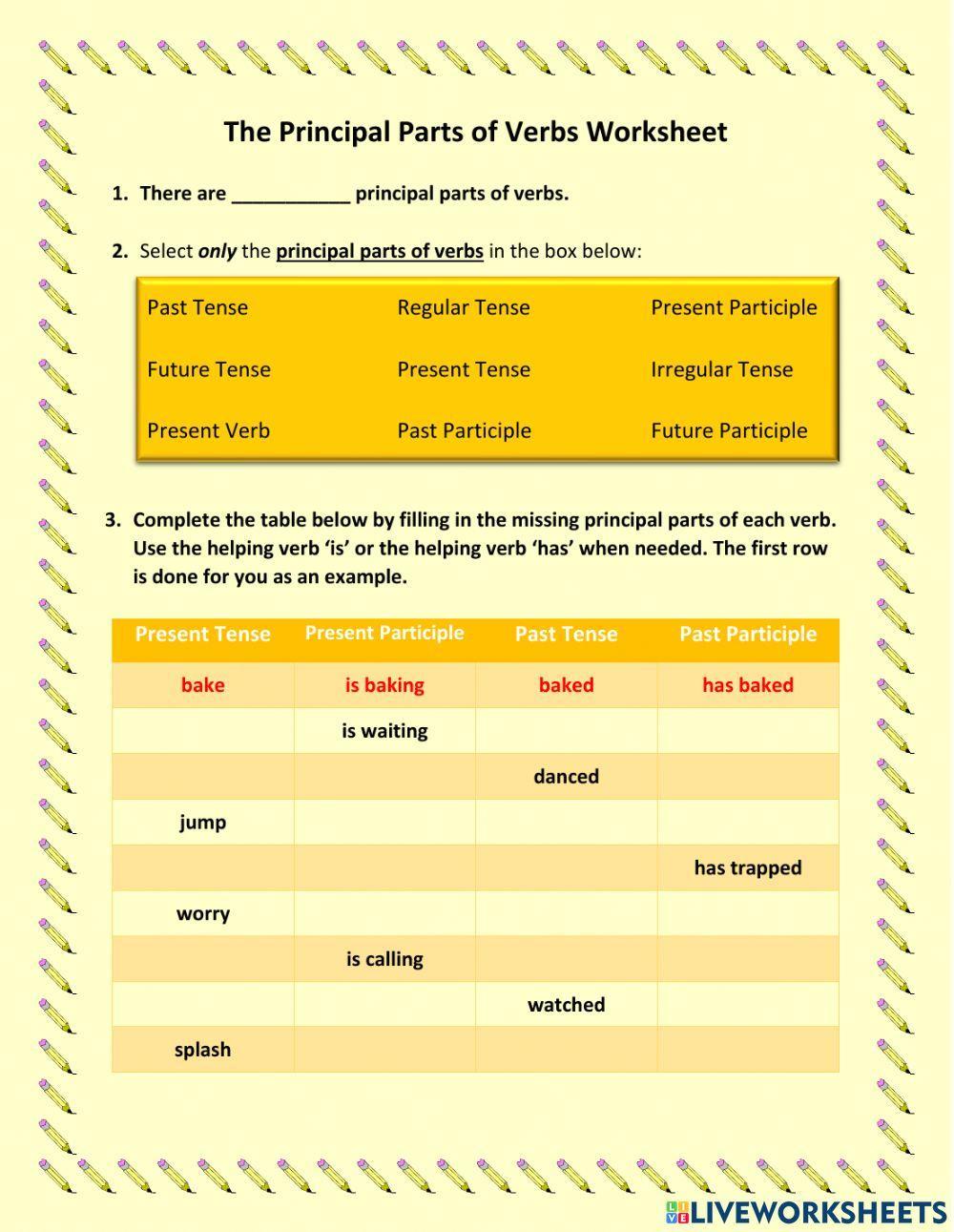 The Principal Parts of Verbs