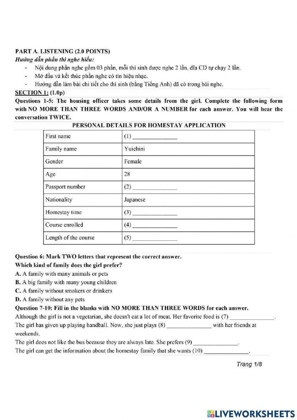 E9 - Đề chuyên LHP Nam Định 2020