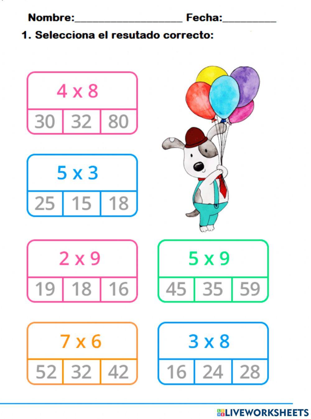 Multiplicaciones Multiplicaciones