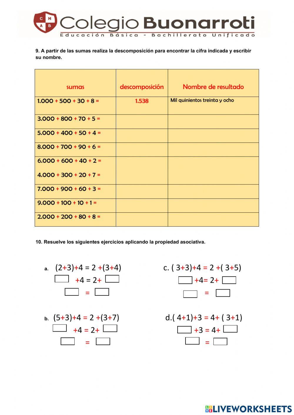 Evalaución BLOQUE 3 Matmaticas