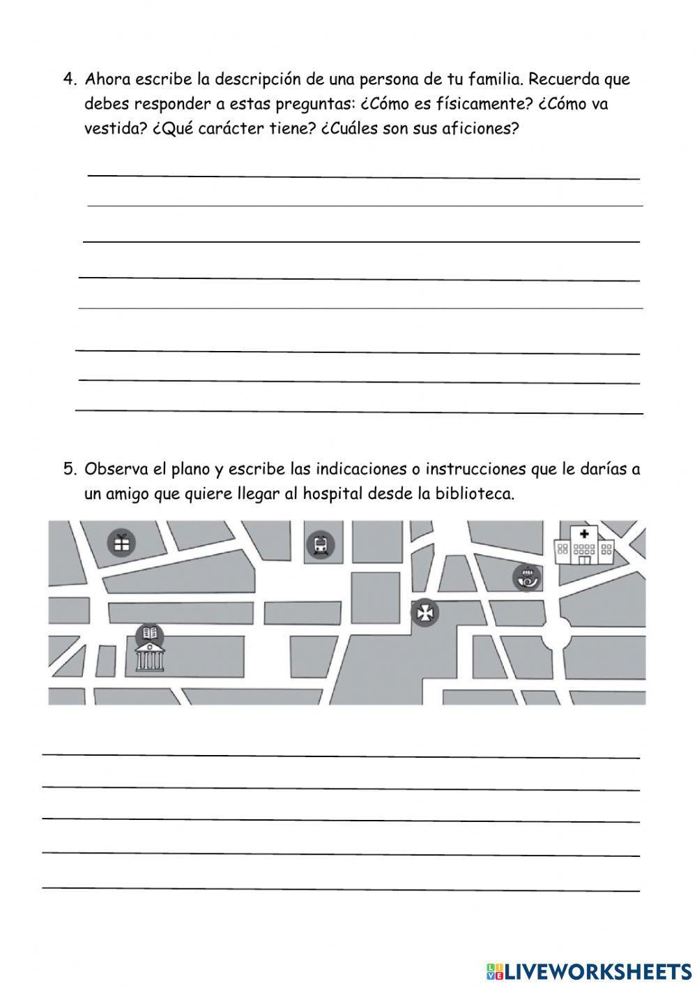 Descripciones y direcciones