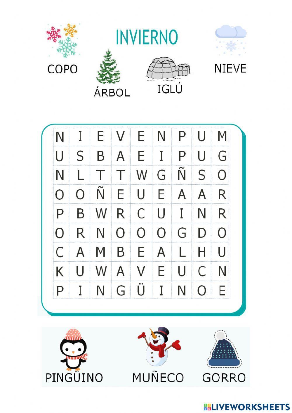 Vocabulario  invierno