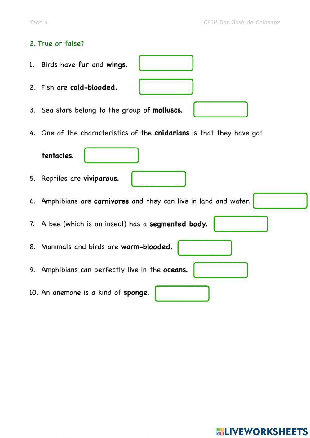 Unit 4. living beings