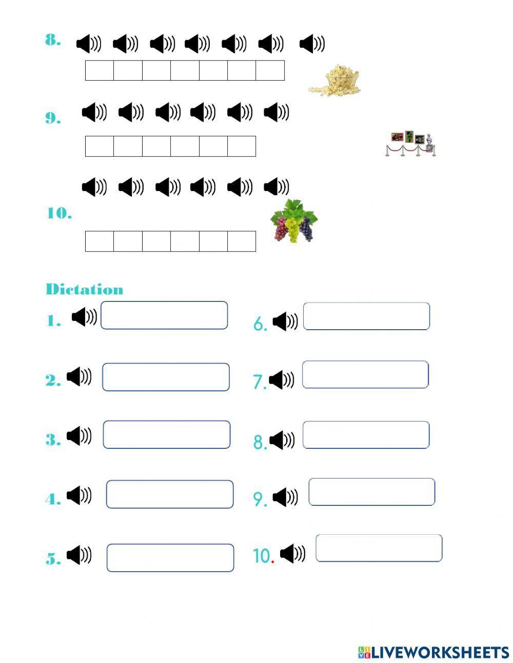 Spelling and dictation