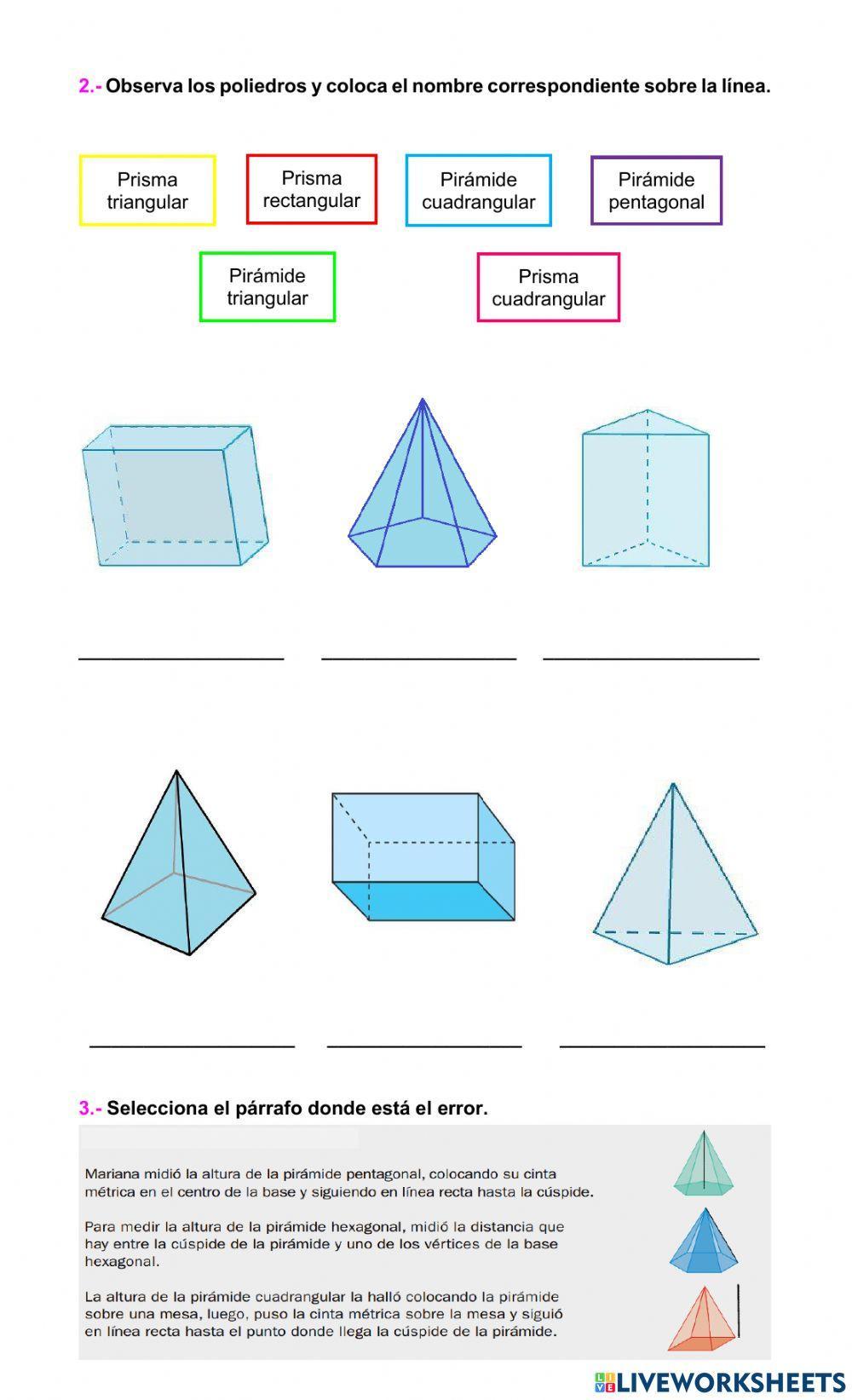 Prismas y pirámides