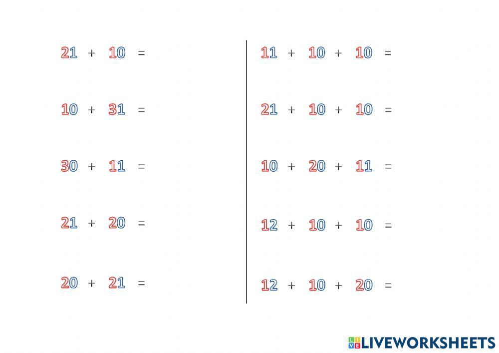 Números y sumas con palillos