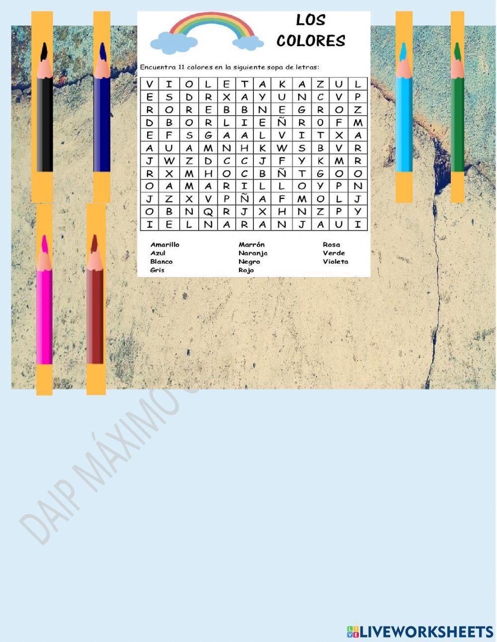 Pupiletras en liveworksheets