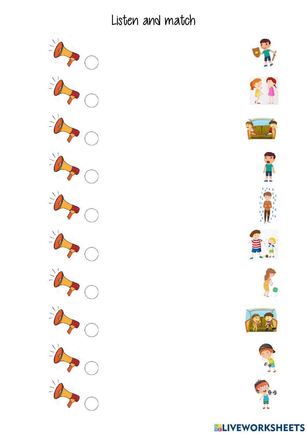 Listen and match opposite adjectives