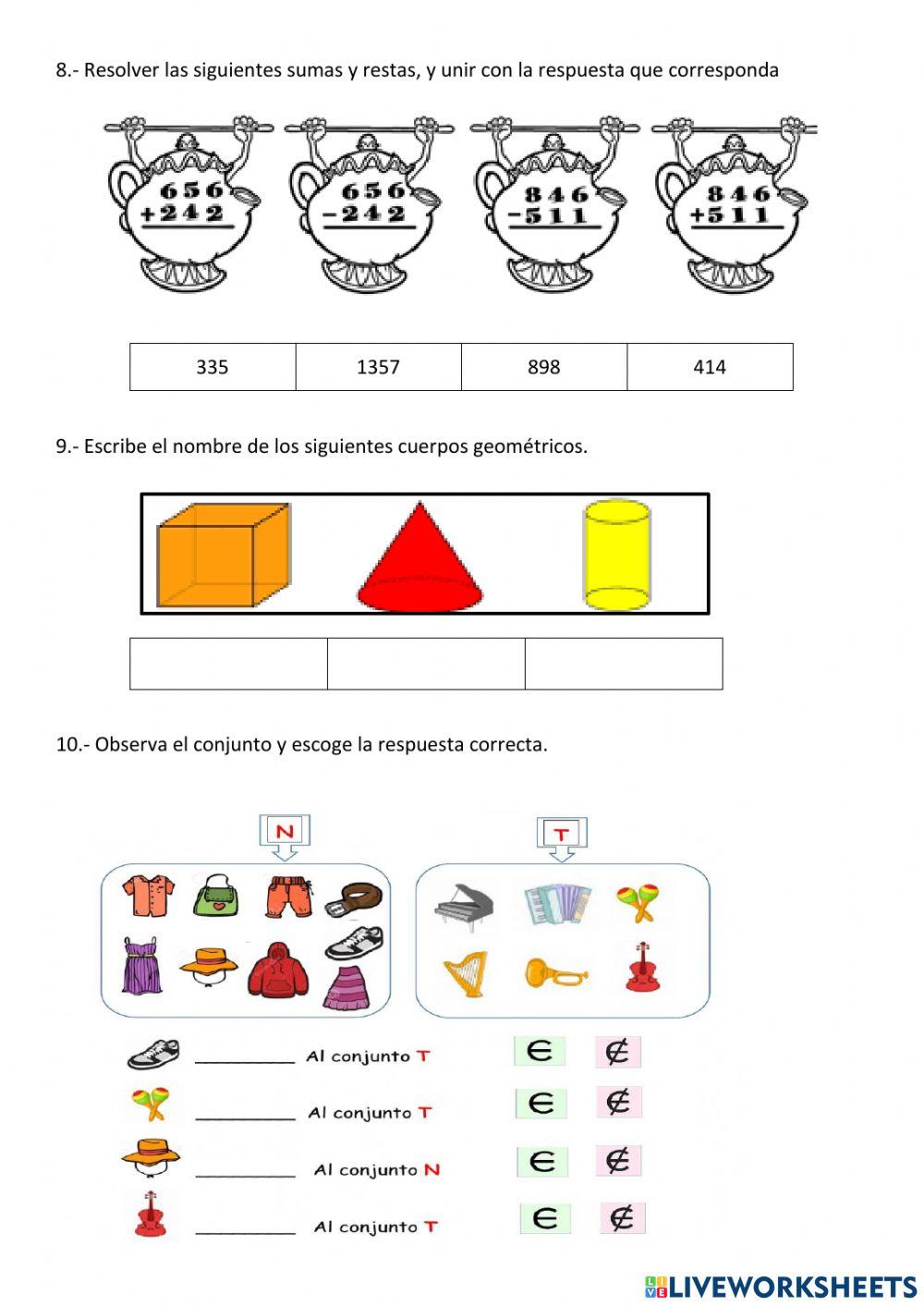 Segundo parcial matemáticas