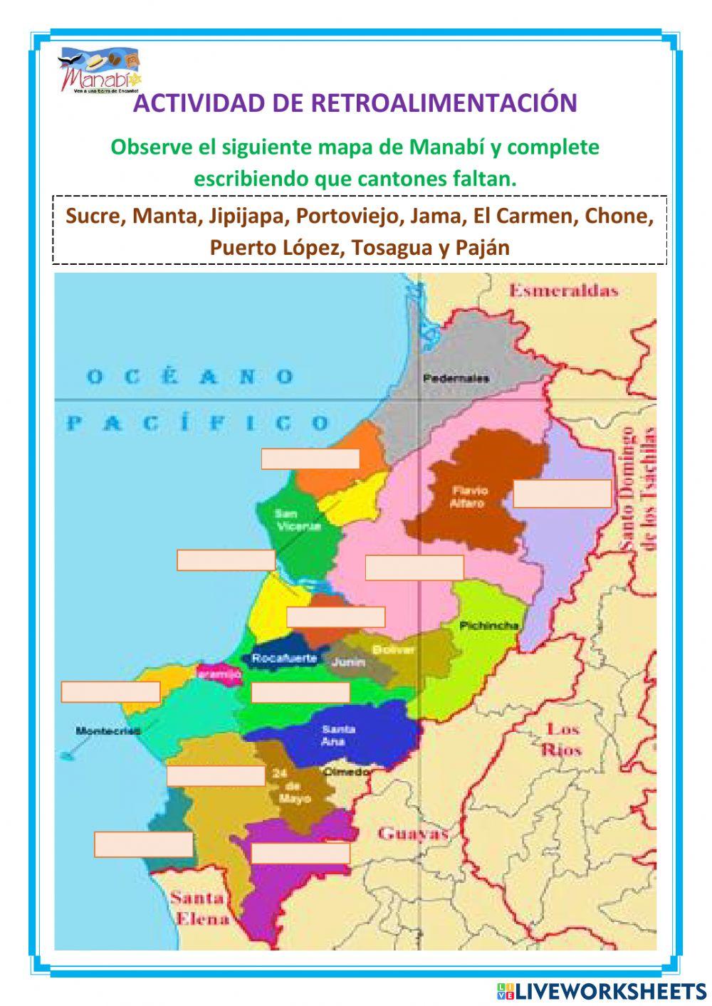 Los cantones de Manabí