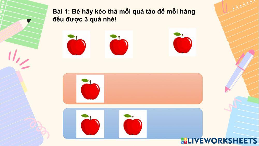 Tách, gộp 2 nhóm đối tượng trong phạm vi 3