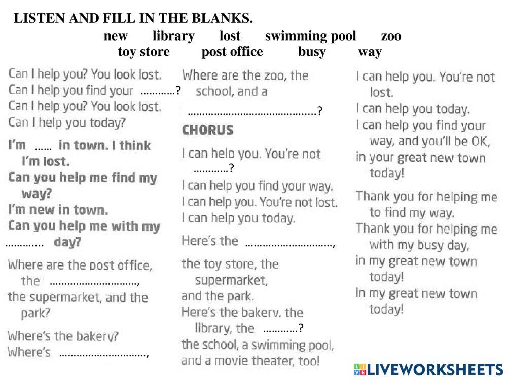 EOW3 - Unit 4 - Song - A great new town