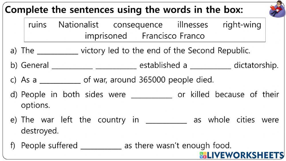 20th century Worksheets 5-8