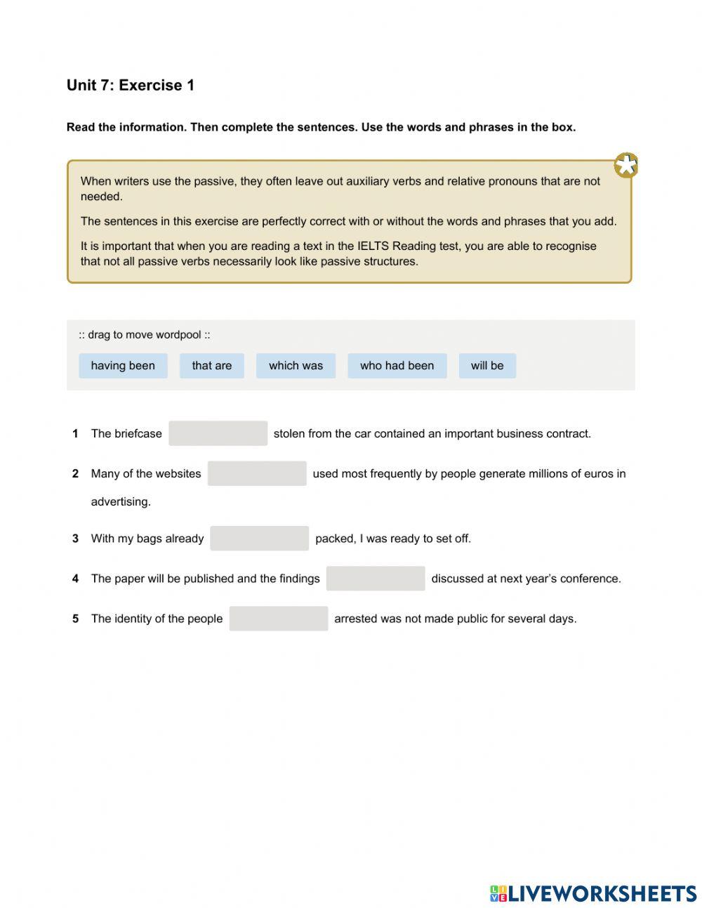 Mindset 3 - Reading Skills Modules - Unit 7 Ex1