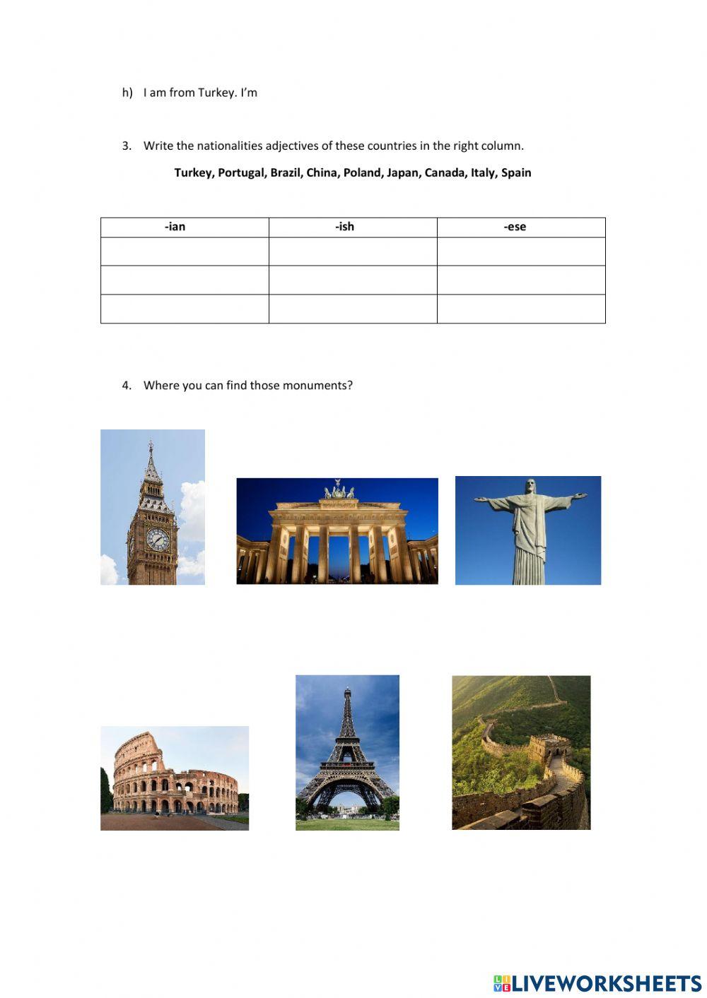 Countries and nationalities