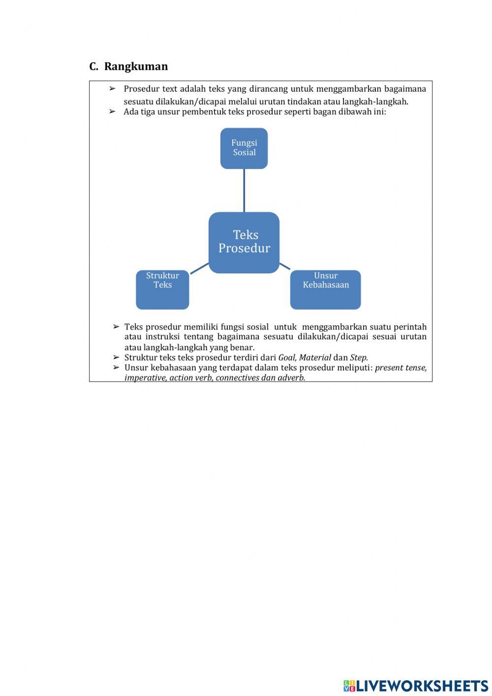 Teks Prosedur: Fungsi Sosial, Struktur Teks