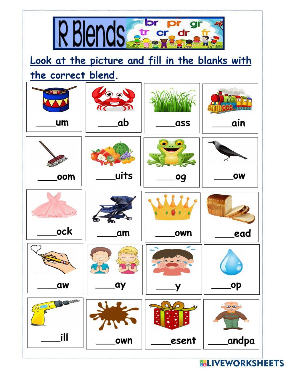 r-blends-1765884-sanober-saleem-live-worksheets
