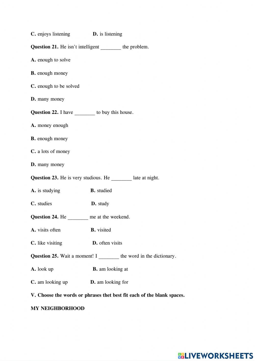 E8 end-of-term test 5