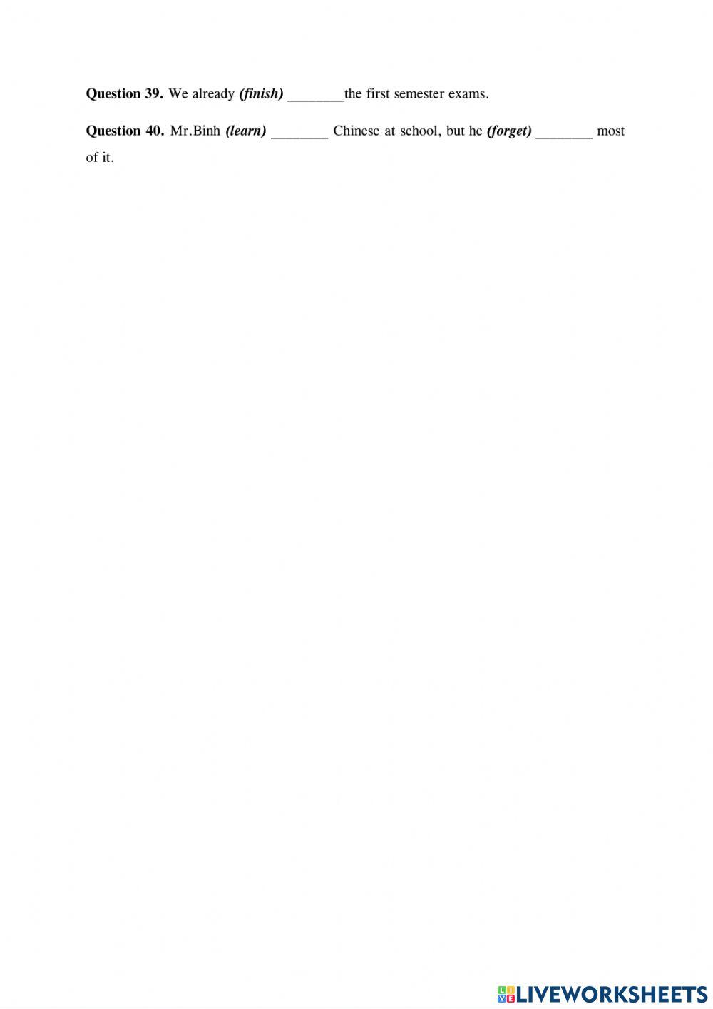 E8 end-of-term test 5