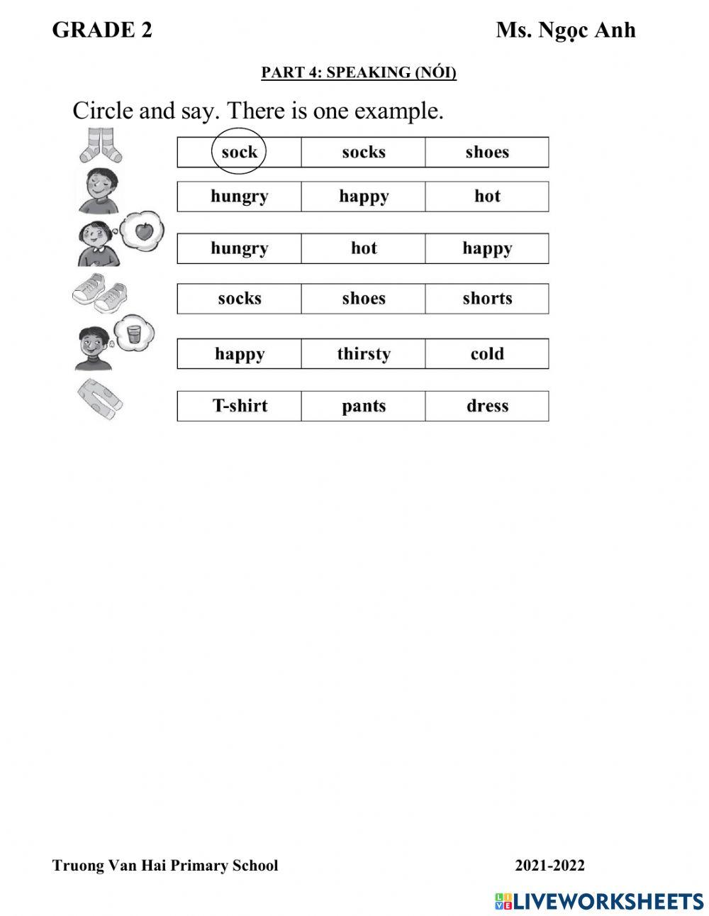 16th WEEK - GRADE 2  - Ms.NGỌC ANH
