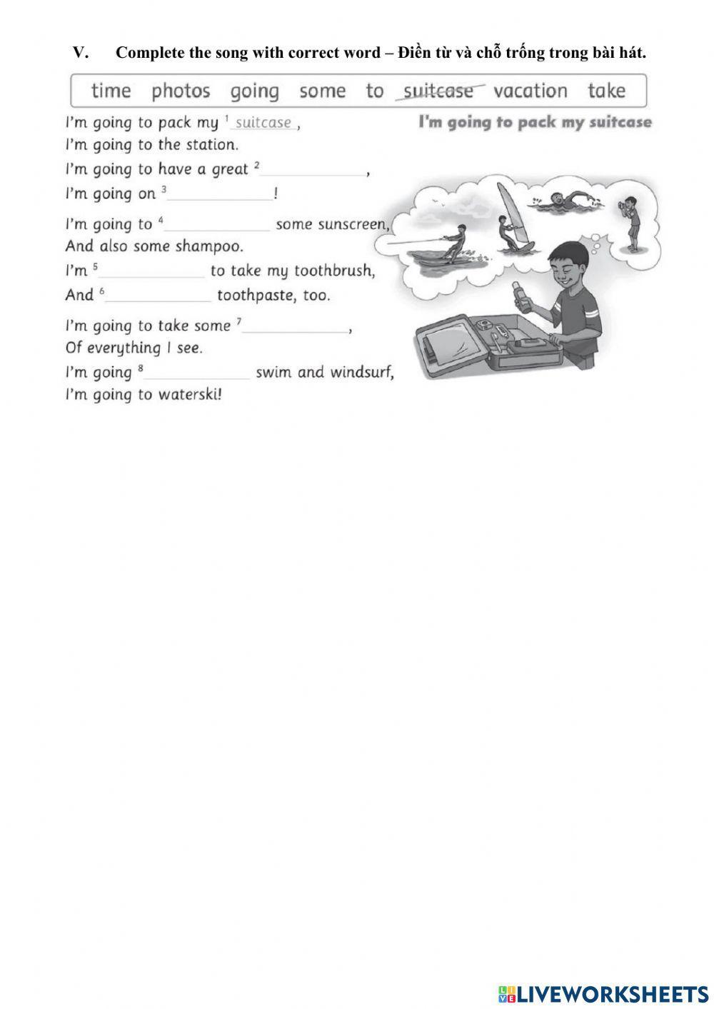 Unit 2: Our Vacation - Lesson 3 - Grammar and Song