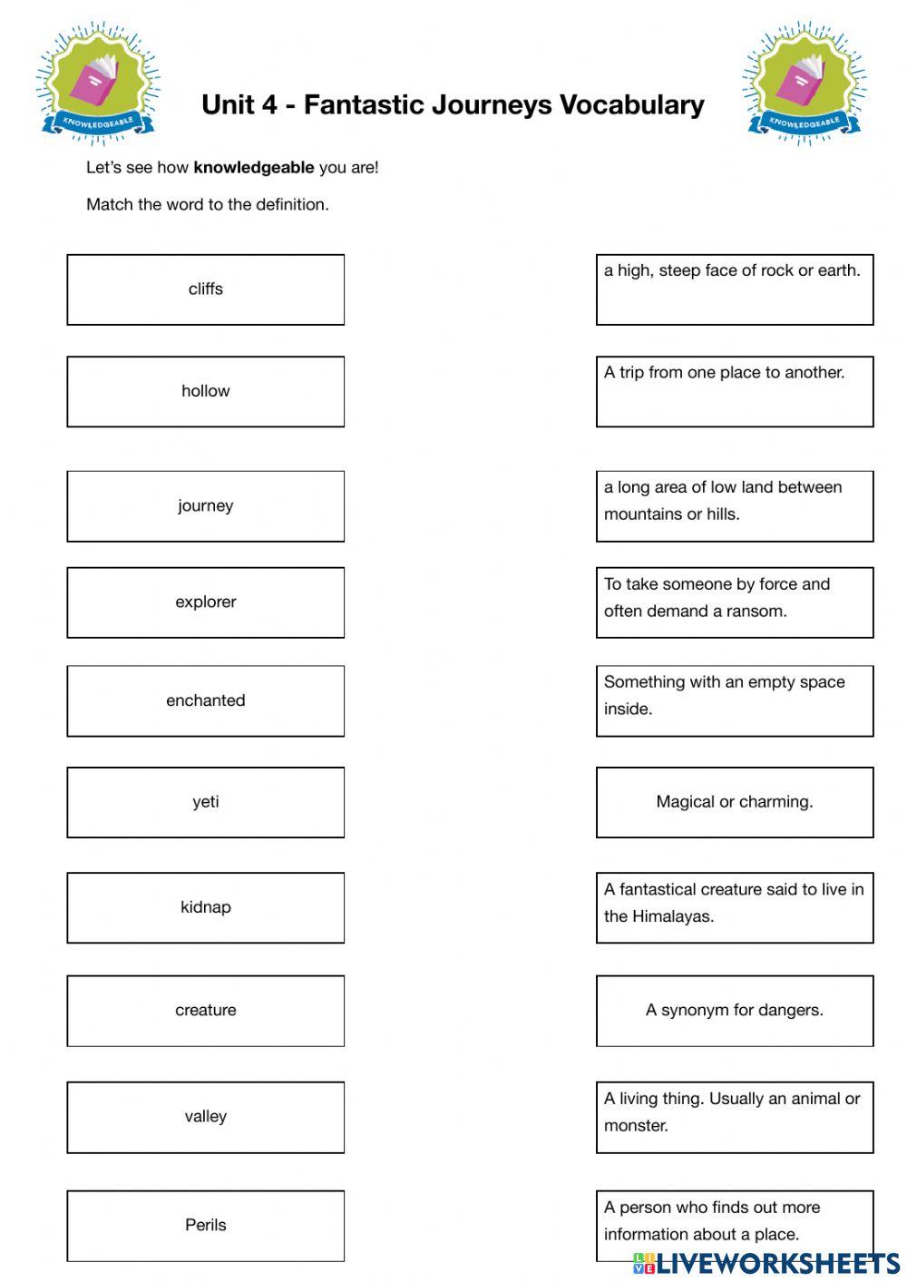 Oxford International 4 Unit 4 Vocabulary