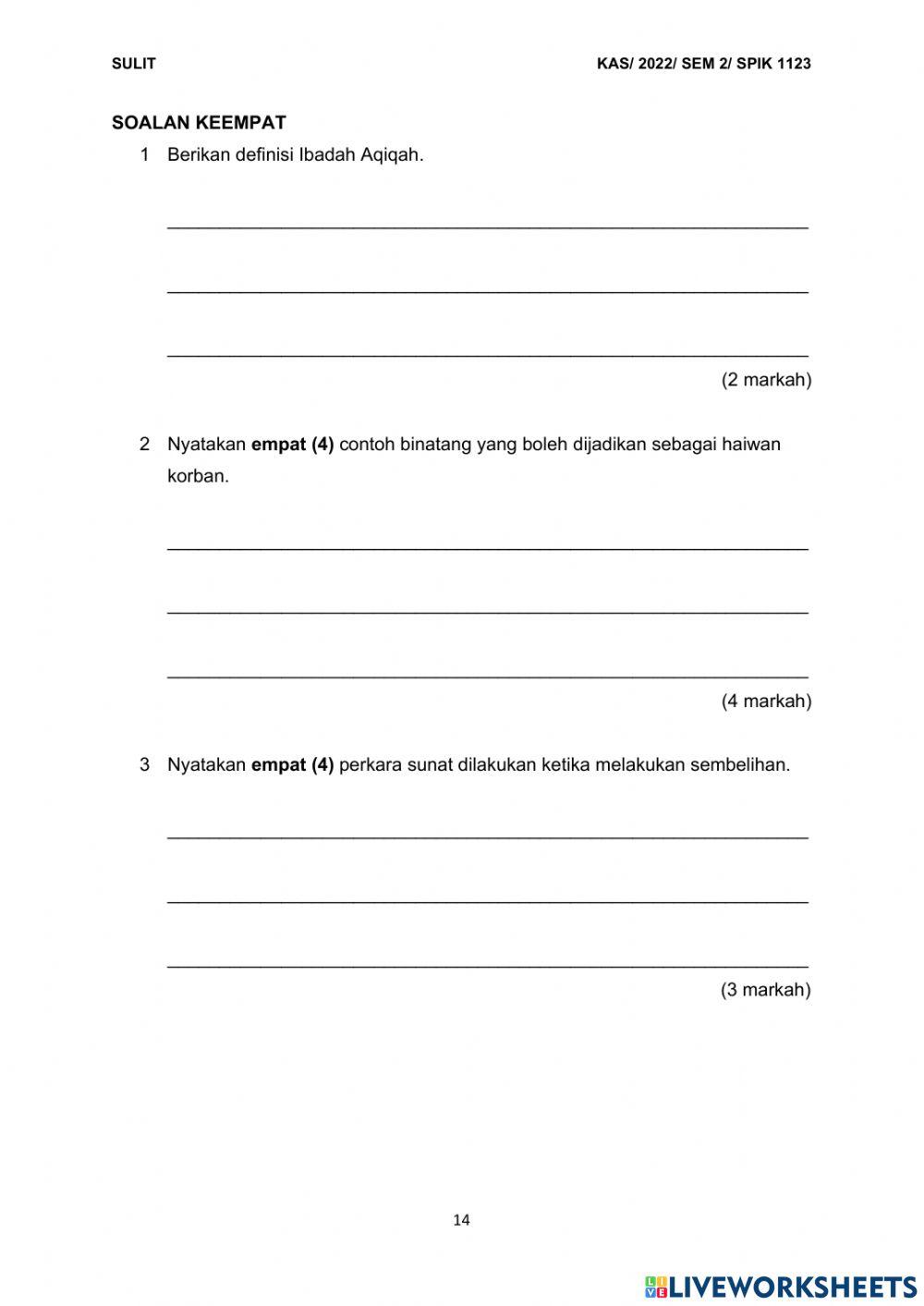 Soalan final feqah 2 bah b set 2