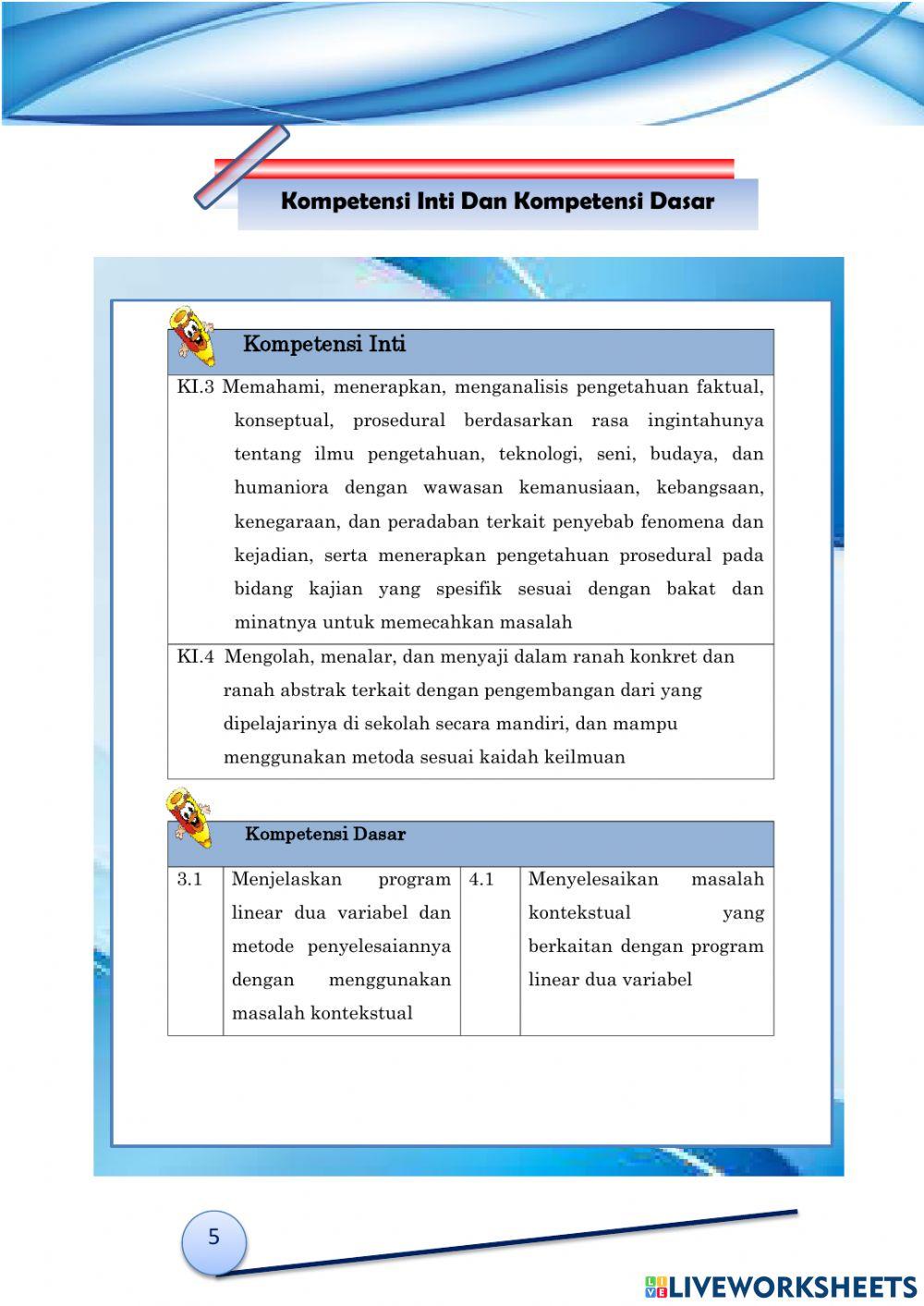Modul program linear