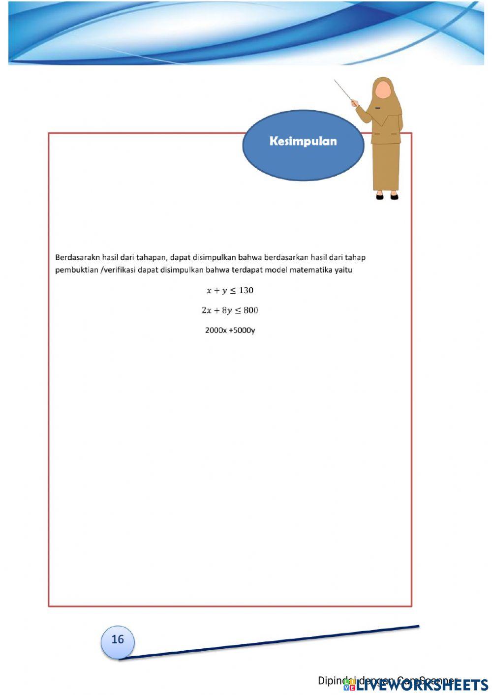 E-Modul interaktif program linear