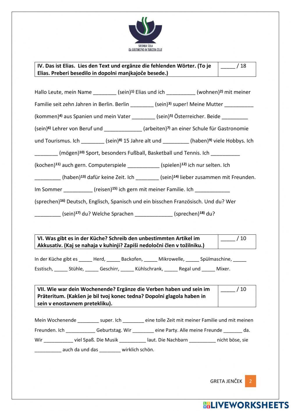 Wiederholung des Stoffs (L4 und L5)