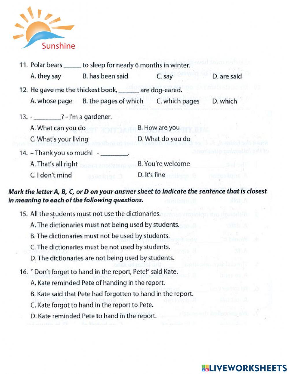 THPT - Practice test 9