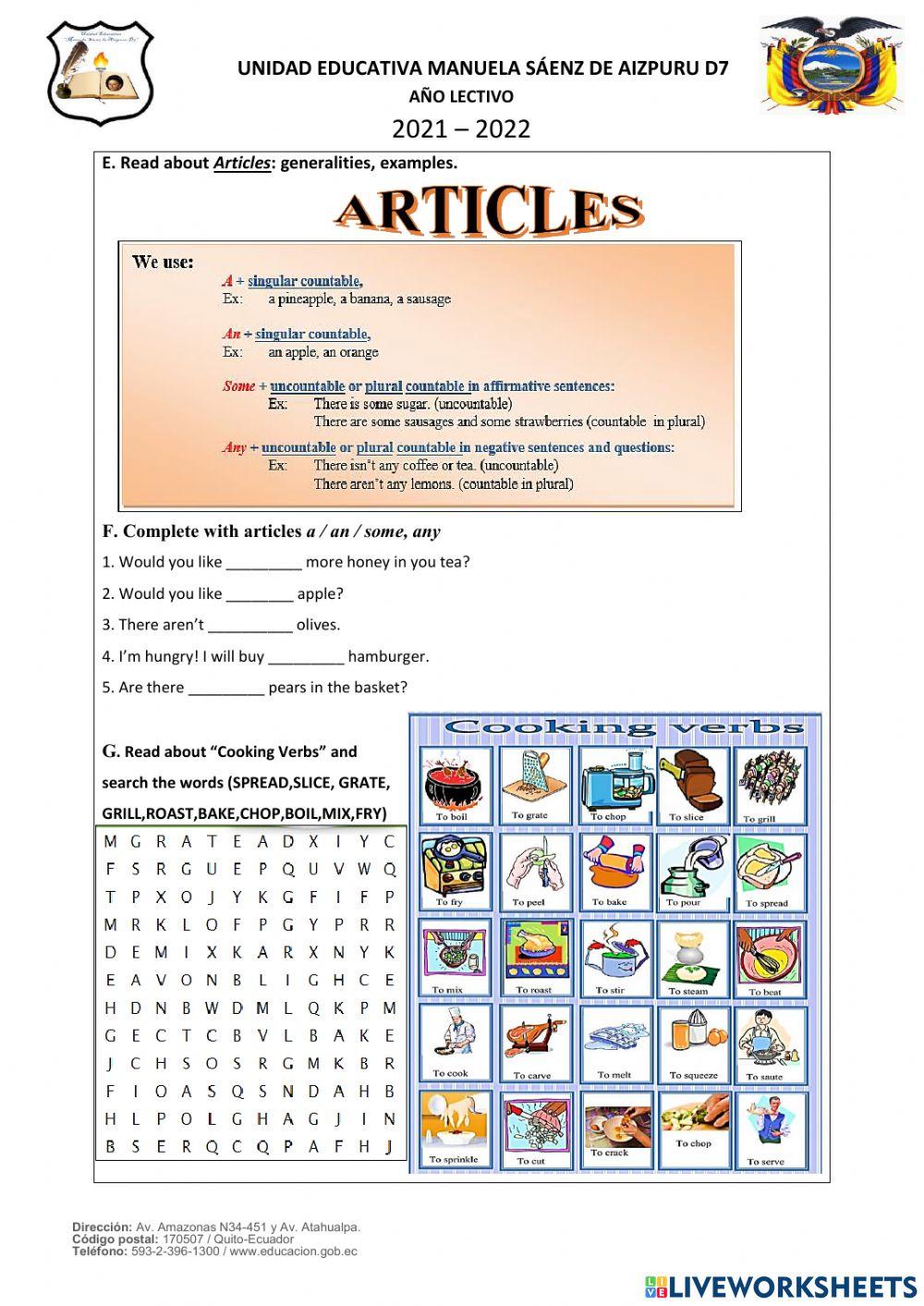 Ejercicios Online-There is - There are- 1stBGU-A