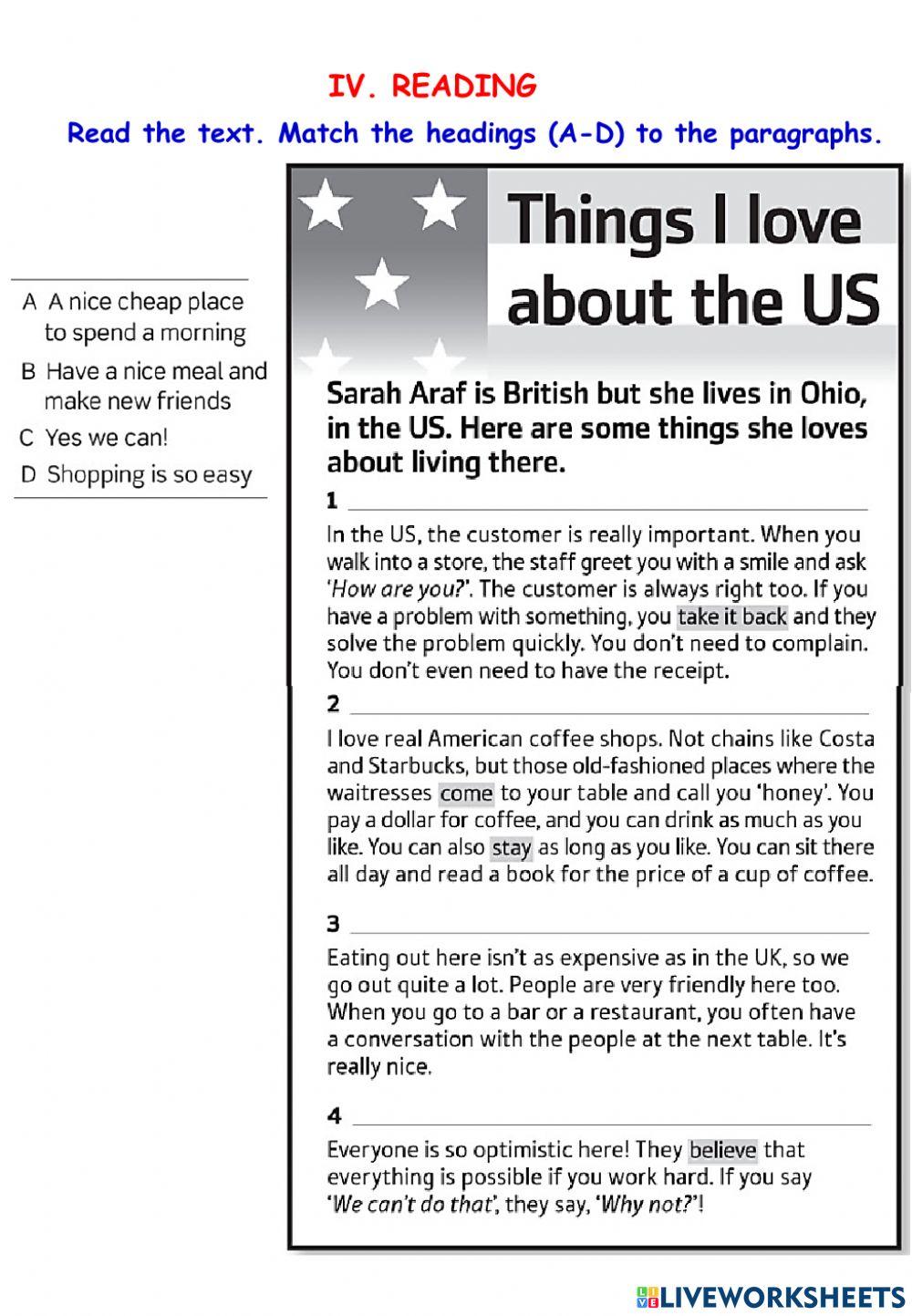 U3A: Things I love about Britain