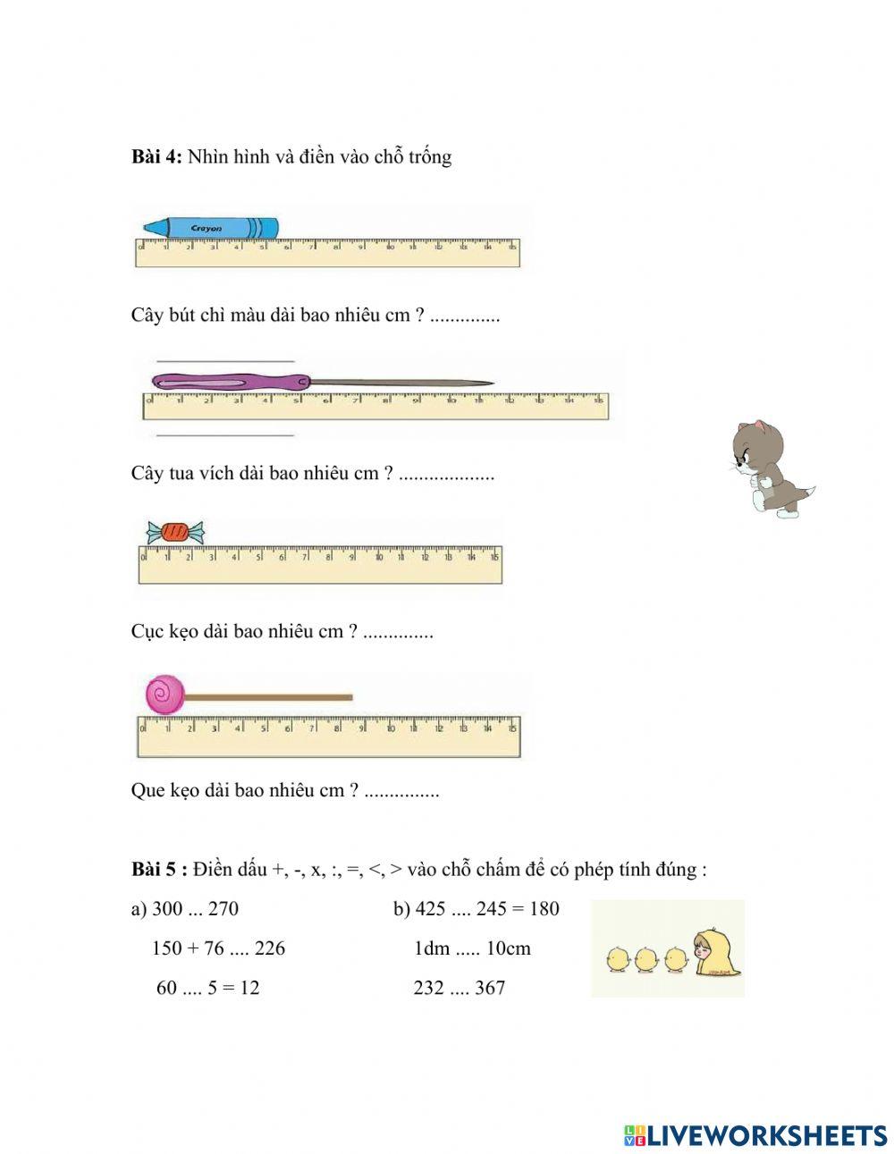 Phiếu bài tập cuối tuần toán lớp 2 - tuần 35