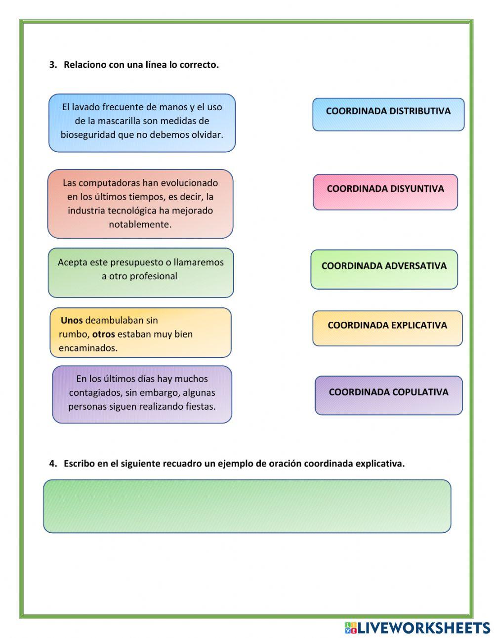 Oraciones compuestas coordinadas