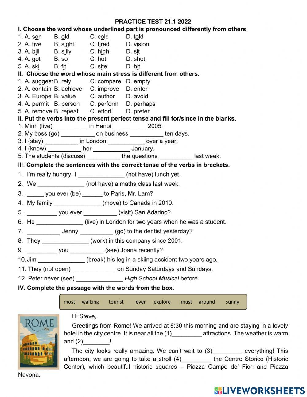 Practice test 21.1.2022