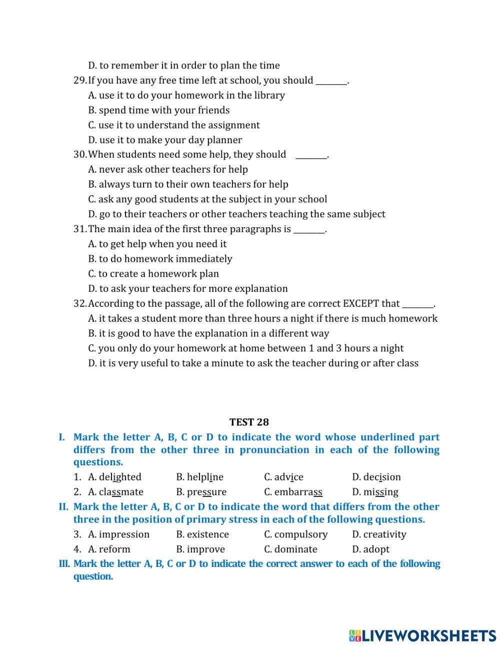 GR9.Test 27.Test 28. W24.