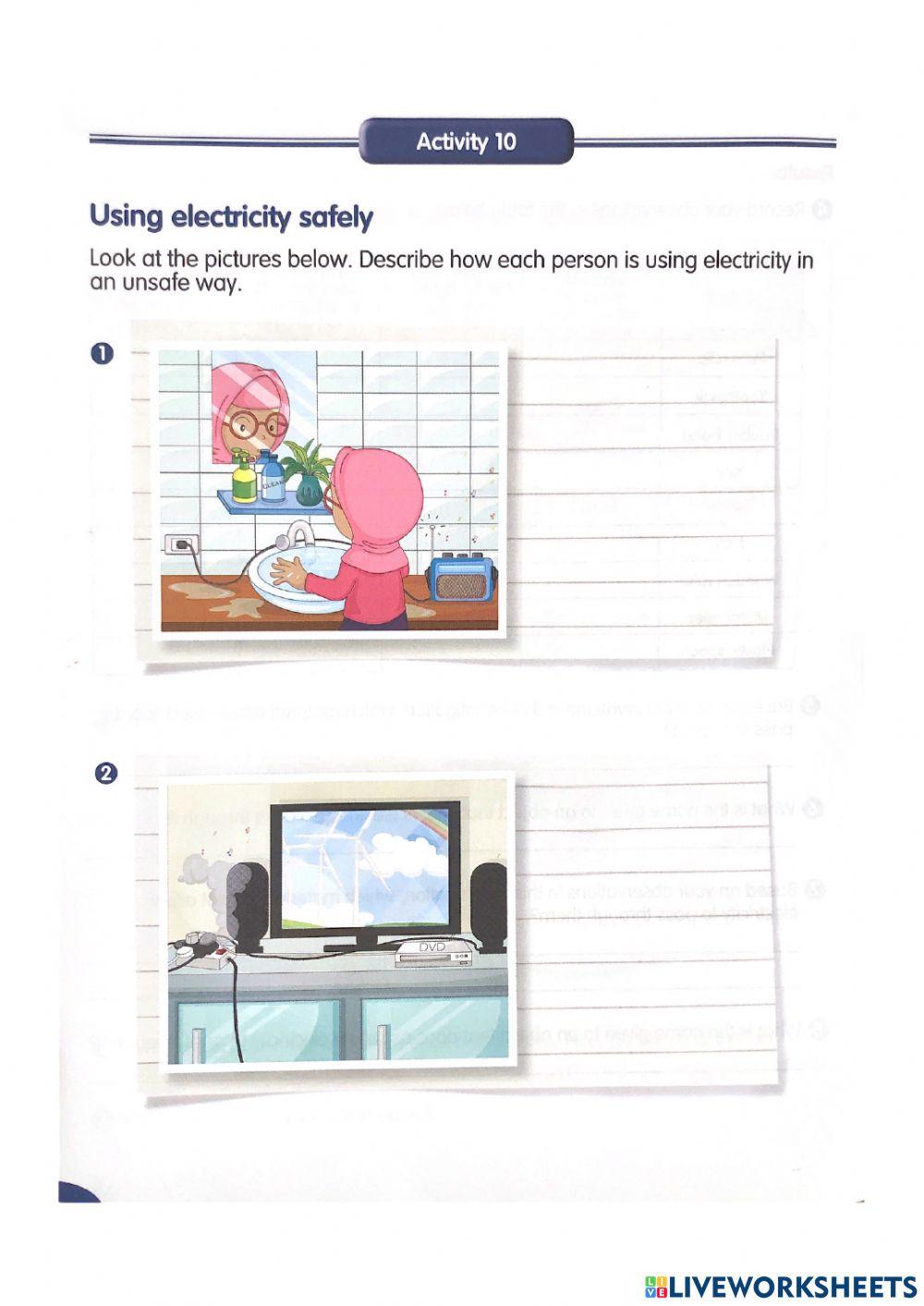 Using electricity safely